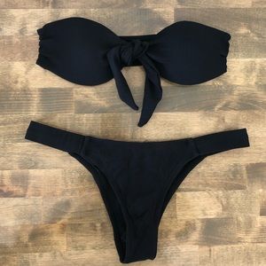 Black Strapless Bikini